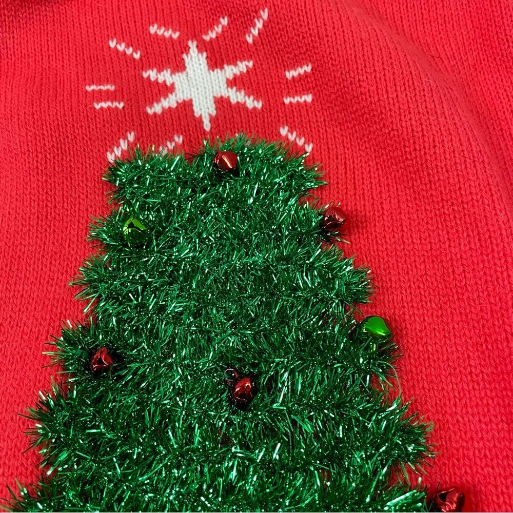 XL Red Christmas Tree Dog Sweater